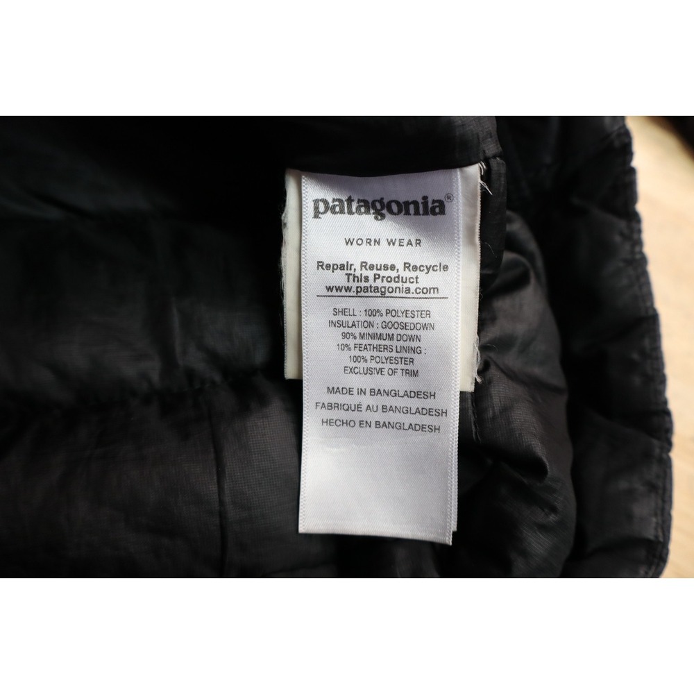 Womens Patagonia Jacket Puffer Black Full Zip Size Small S Goosedown Down Fill - Picture 4 of 9